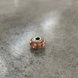 Pink pandora charm murano